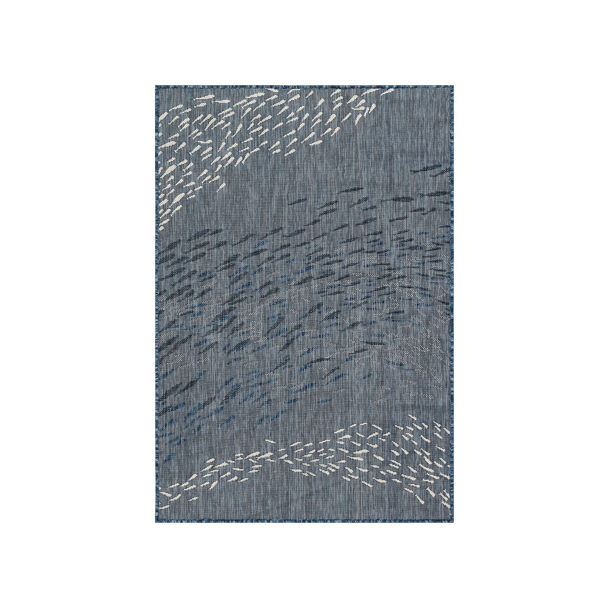 Liora Manne Carmel School Of Fish Indoor Outdoor Rug, Blue
