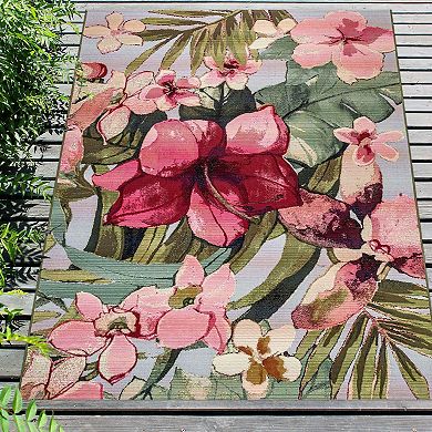 Liora Manne Marina Tropical Floral Indoor Outdoor Rug