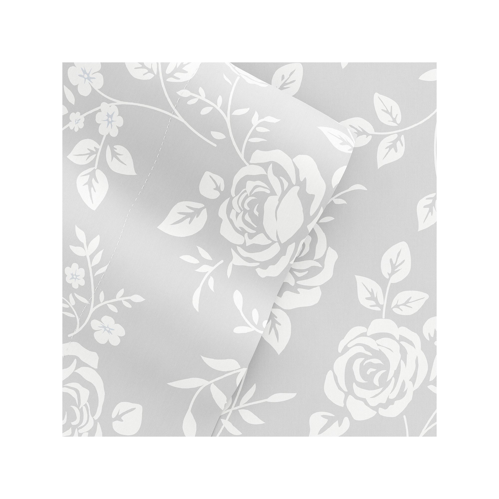 Home Collection Floral Printed Sheet Set, Rose Grey