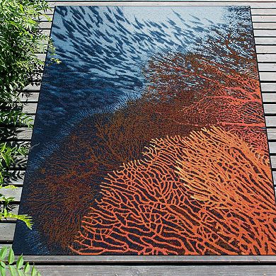 Liora Manne Marina Coral Indoor Outdoor Rug