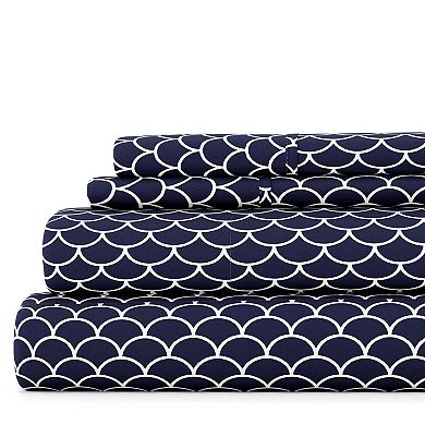 Home Collection Ultra Soft Scallop Printed Sheet Set