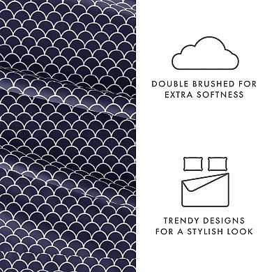 Home Collection Ultra Soft Scallop Printed Sheet Set