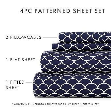 Home Collection Ultra Soft Scallop Printed Sheet Set
