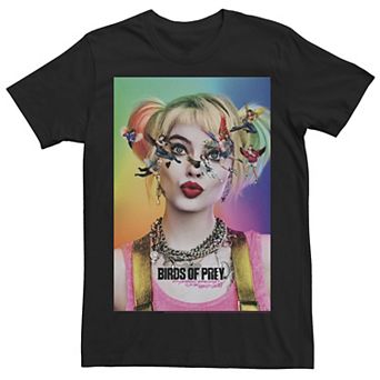 Men's Harley Quinn: Birds of Prey Rainbow Poster Tee