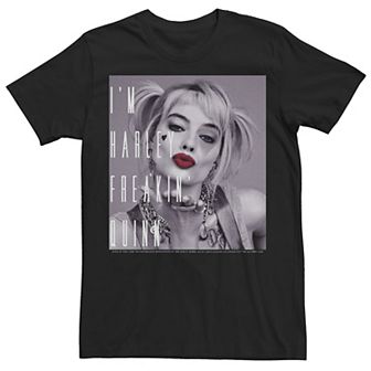 Men's Birds Of Prey I'm Harley Freakin Quinn Kiss Poster Tee