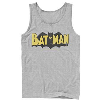 Men's DC Comics Batman Large Block Text Logo Tank Top