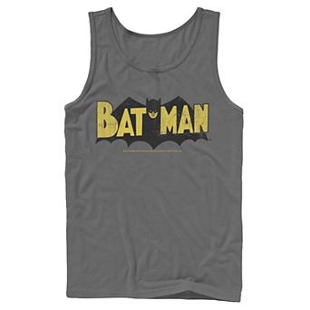 Men's DC Comics Batman Large Block Text Logo Tank Top