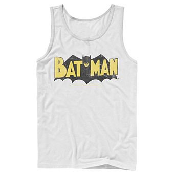 Men's DC Comics Batman Large Block Text Logo Tank Top
