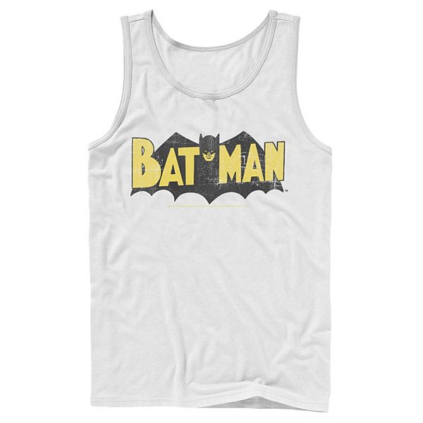 Men's DC Comics Batman Large Block Text Logo Tank Top