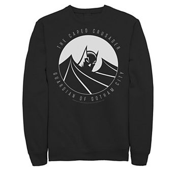 Men's DC Comics Batman The Caped Crusader Text Poster Sweatshirt