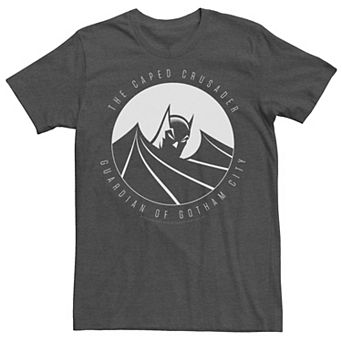 Men's DC Comics Batman The Caped Crusader Text Poster Tee