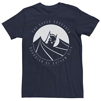 Men's DC Comics Batman The Caped Crusader Text Poster Tee