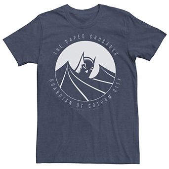 Men's DC Comics Batman The Caped Crusader Text Poster Tee