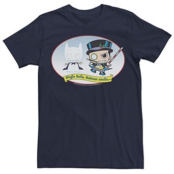 Men's DC Comics The Penguin Jingle Bells Batman Smells Christmas Tee