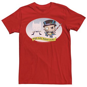 Men's DC Comics The Penguin Jingle Bells Batman Smells Christmas Tee