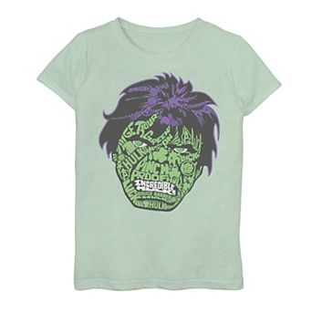 Girls 7-16 Marvel Hulk Head Fill St. Patty's Tee
