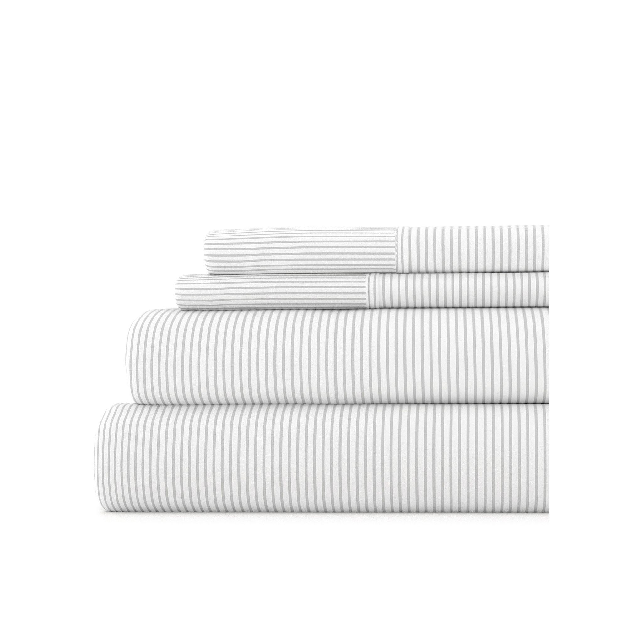 Home Collection Lines Patterned Sheet Set, Pinstriped