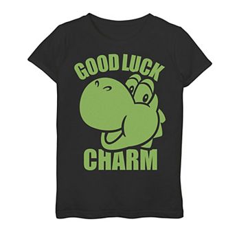 Girls 7-16 Nintendo Super Mario Yoshi "Good Luck Charm" Tee
