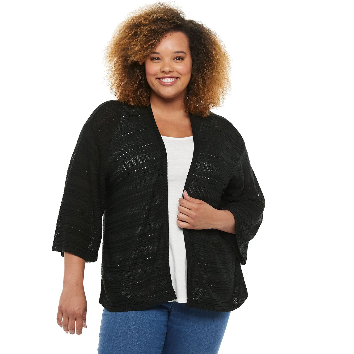 kohls plus size cardigans
