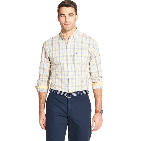 Men's IZOD Sportswear Premium Essentials Stretch Plaid Button-Down Shirt