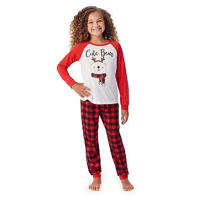 Girls 4-16 Jammies For Your Families® Cool Bear Top & Pants Pajama Set by Cuddl Duds