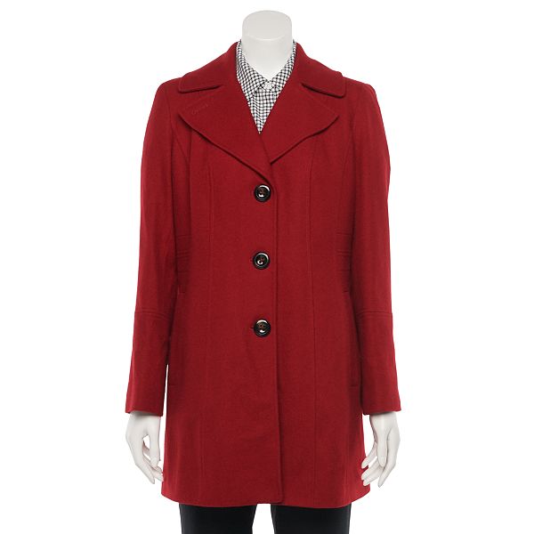 Women's TOWER by London Fog WoolBlend Peacoat