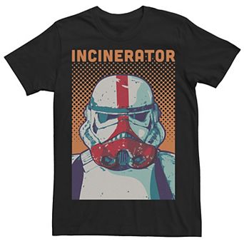Men's Star Wars The Mandalorian Incinerator Trooper Comic Portrait Tee