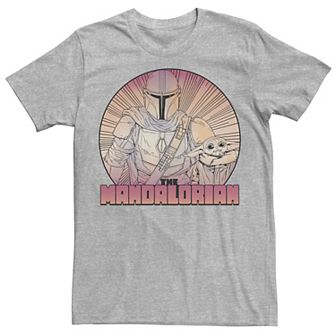 Men's Star Wars The Mandalorian The Child Gradient Line Art Tee