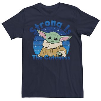 Men's Star Wars The Mandalorian The Child Strong Is The Cuteness Tee