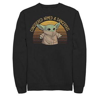 Men's Star Wars The Mandalorian The Child Armed & Dangerous Sweatshirt