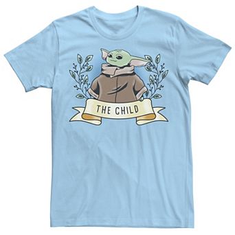 Men's Star Wars The Mandalorian The Child Banner Portrait Tee