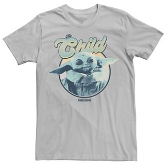 Men's Star Wars The Mandalorian The Child Retro Style Portrait Tee