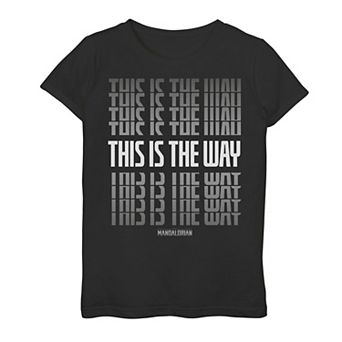 Girls 7-16 Star Wars The Mandalorian "This Is The Way" Text Stack Tee