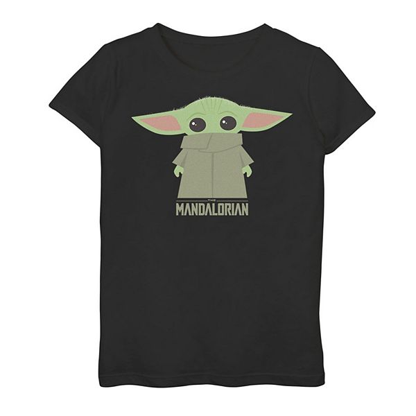 Star Wars Baby Yoda Mandalorian Child Simple Portrait Shirt