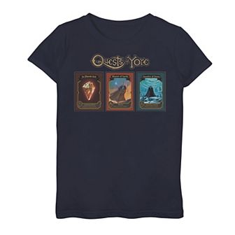 Disney / Pixar's Onward Girls 7-16 "Quests of Yore" Cards Tee