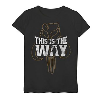 Girls 7-16 Star Wars The Mandalorian "This Is The Way" Mythosaur Overlay Tee