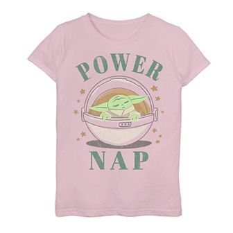 Girls 7-16 Star Wars The Mandalorian The Child aka Baby Yoda "Power Nap" Tee