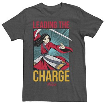 Disney's Mulan Live Action Leading The Charge Comic Portrait Men's Tee