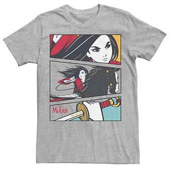 Disney's Mulan Live Action Mulan Comic Action Panels Men's Tee