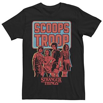 Men's Netflix Stranger Things Scoops Troop Portrait Tee