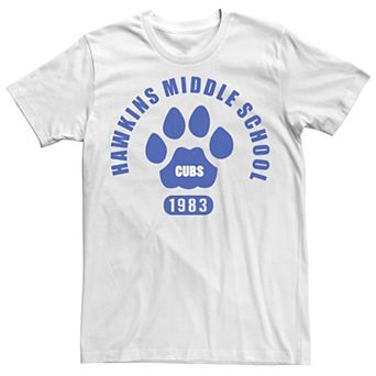 Men's Netflix Stranger Things Hawkins Middle School Cubs 1983 Tee