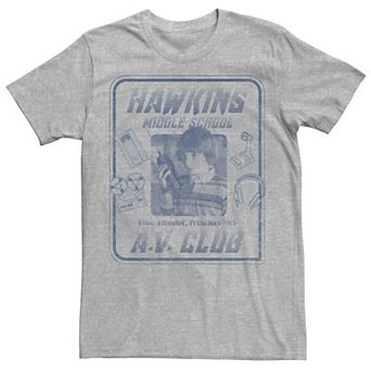 Men's Netflix Stranger Things Mike Wheeler Hawkins A.V. Club Tee