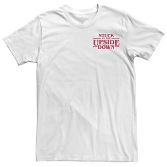 Men's Netflix Stranger Things Stuck In The Upside Down Left Chest Tee