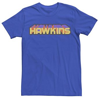 Men's Netflix Stranger Things Hawkins Retro 3D Text Tee
