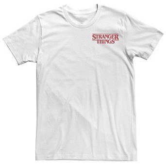 Men's Netflix Stranger Things Solid Logo Left Chest Tee