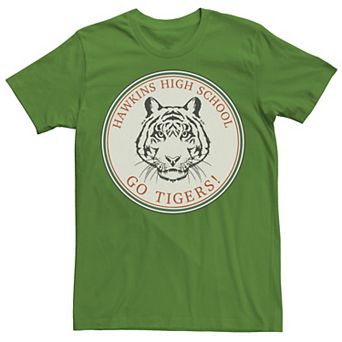 Men's Netflix Stranger Things Hawkins High School Go Tigers! Logo Tee