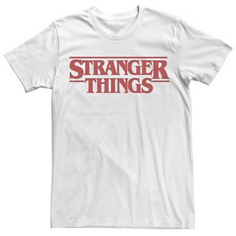 Men's Netflix Stranger Things Simple Red Text Logo Tee