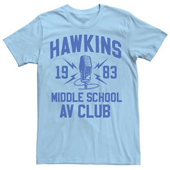 Men's Netflix Stranger Things Hawkins Middle School AV Club Tee