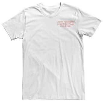 Men's Netflix Stranger Things Logo Outline Left Chest Tee
