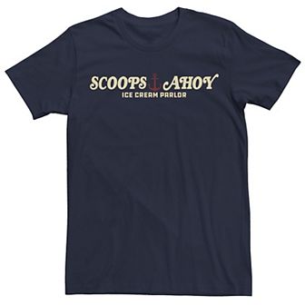 Men's Netflix Stranger Things Scoops Ahoy Ice Cream Parlor Tee